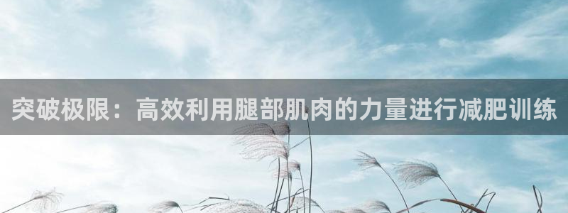 意昂体育4招商电话是多少号码：突破极限：高效利用腿部肌肉的力